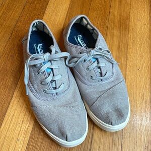 TOMS Carlo Sneakers Shoes - Gray canvas linen Sz 9
